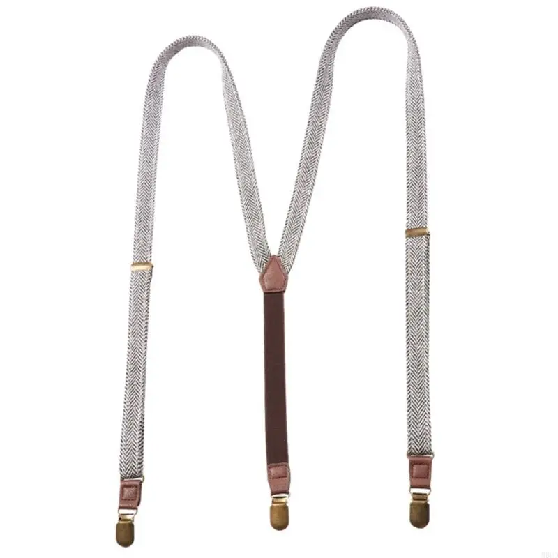 

M6CD 2CM Suspenders Strap Strong Secure Clip Brace for Men Women Business Occasion