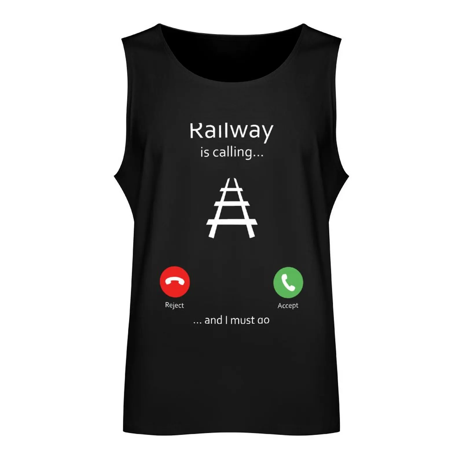 railway is calling Tank Top Men's singlets Men's t shirt