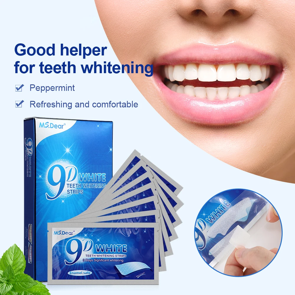 14Pcs/box Teeth Whitening Strips Mint Scented Teeth Cleaning Oral Care for Adults