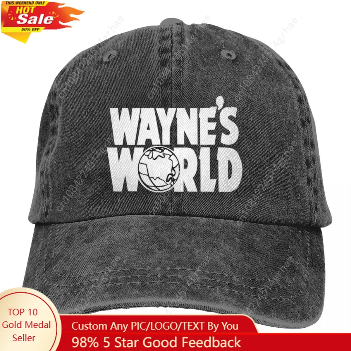 Gorra de béisbol Waynes World, gorra de camionero Popular de comedia Kpop Rock, gorras de béisbol transpirables Unisex con logotipo personalizado a la moda para hombres