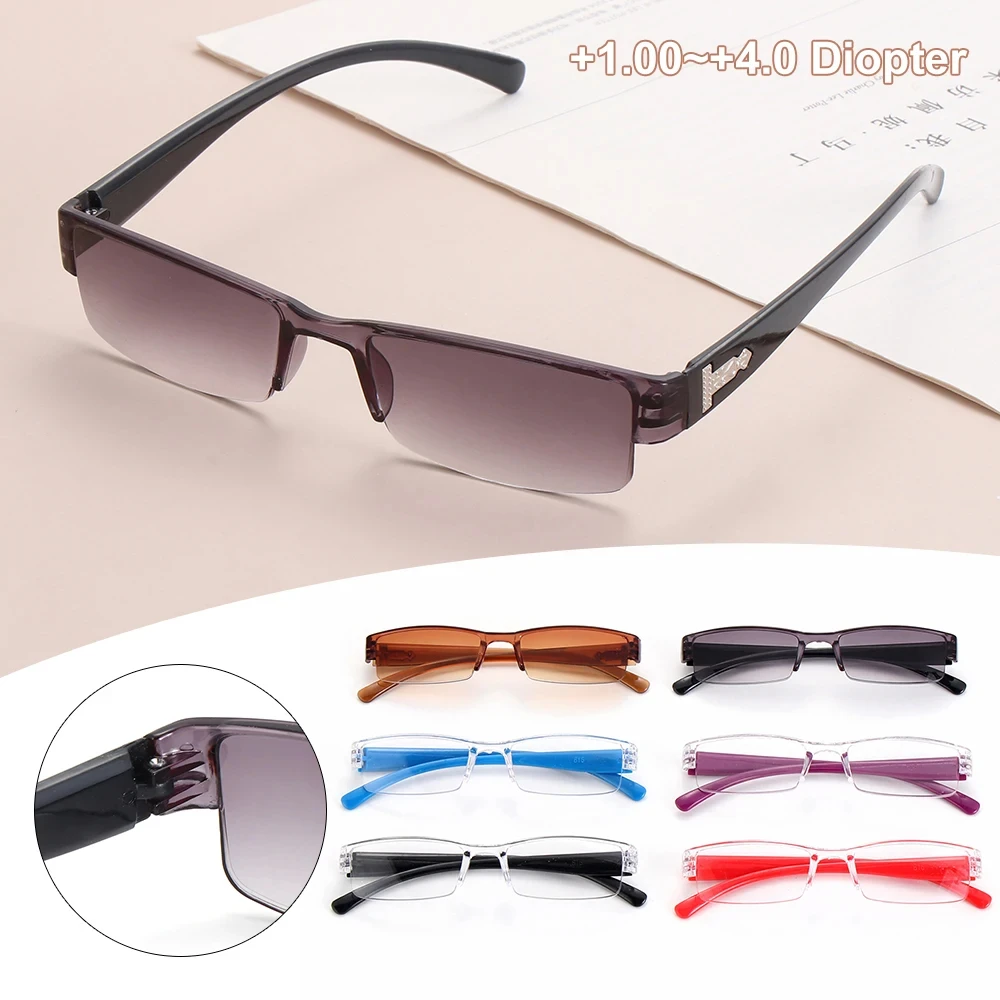 1PC Reading Glasses Women Men Older Fashion PC Frame Portable Presbyopic Eyeglasses High-definition Vision Care +1.0~+4.0