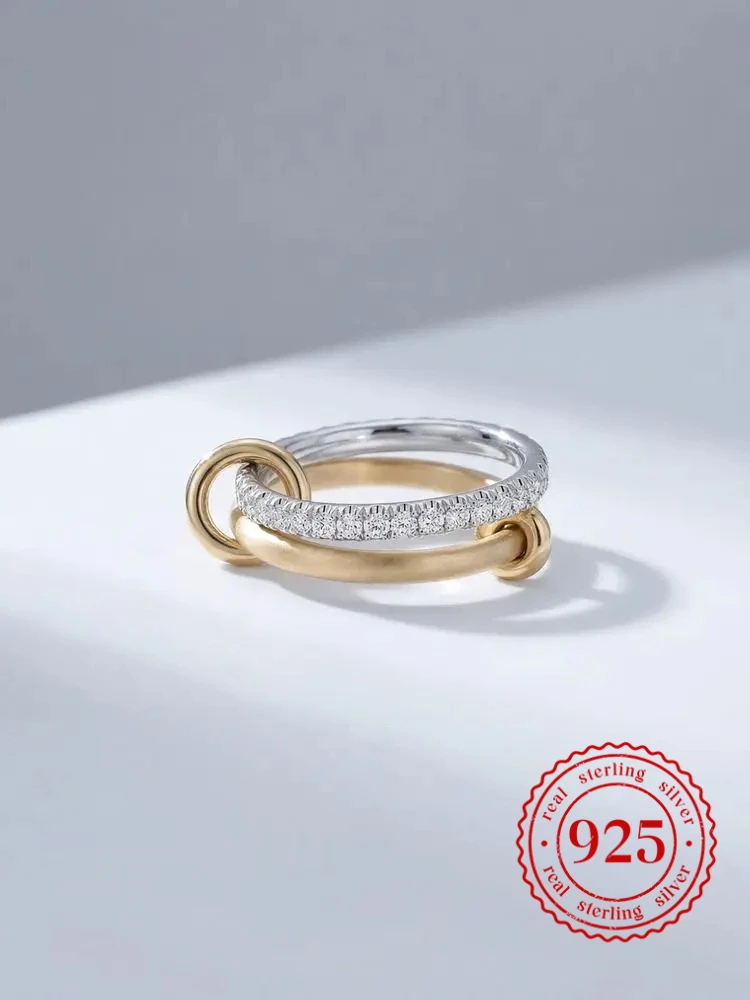 

925 Sterling Silver Fashion Advanced White Circle Zircon Ring For Women Wedding Daily Party High Quality Fashion Fine Jewelry