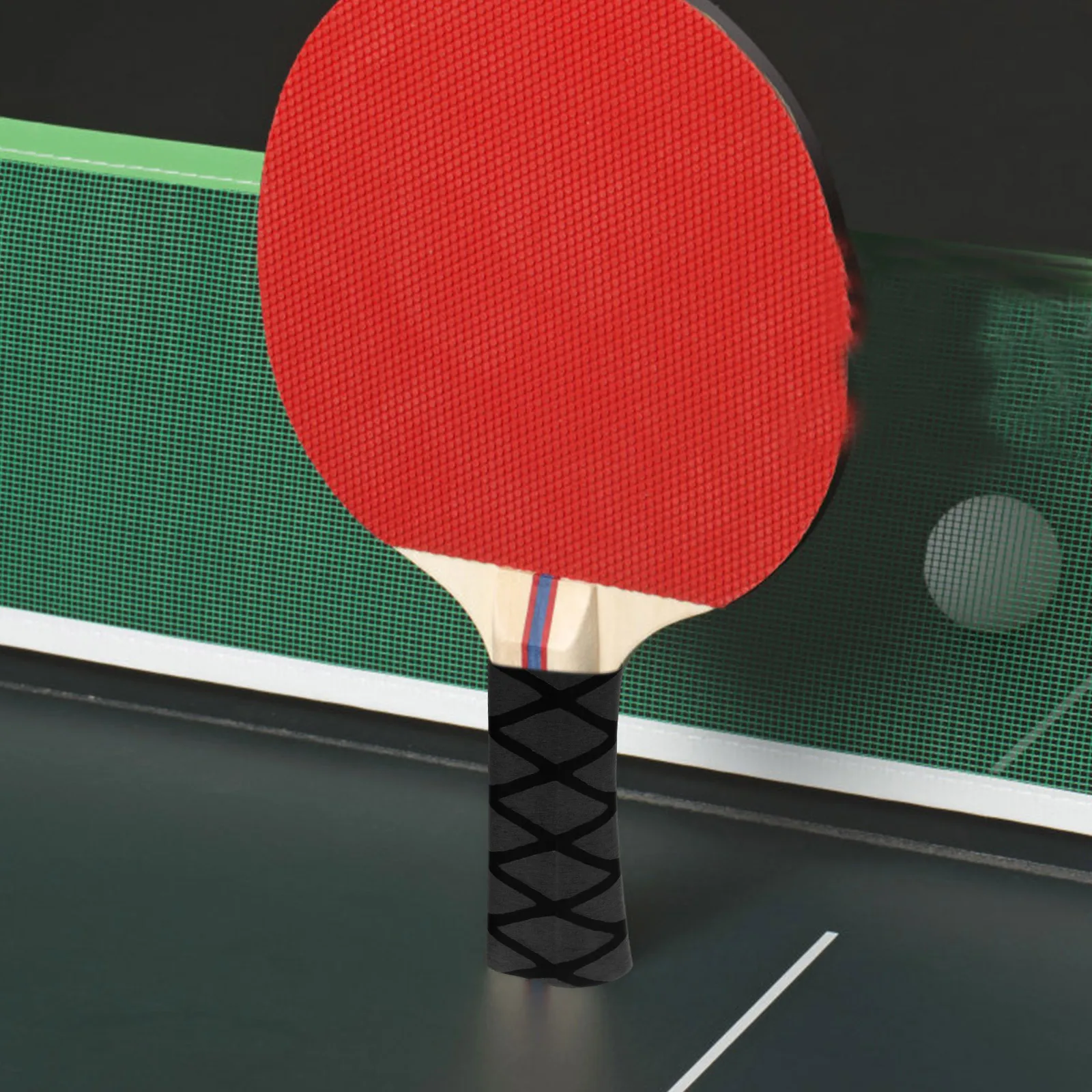 

Racket Handle Sweat-Absorbing Sleeve Elastic Anti-Slip Plastic Grip Protective Bat Wrap Sleeve Table Tennis Grip