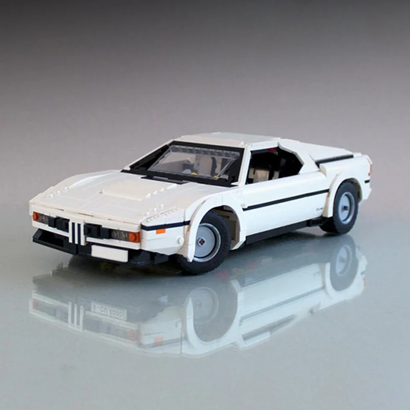 1264 個 MOC BMWedd カーセッドモデルビルディングブロックアーキテクチャ組み立てる DIY クリスマスギフトアイデアおもちゃ教育レンガ子供の誕生日