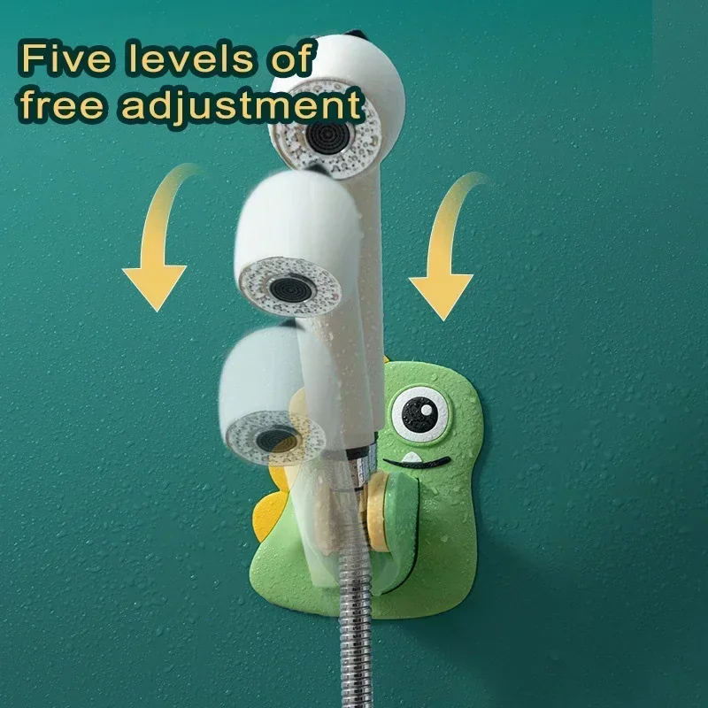 Shower Head Holder Wall Mounted Cartoon Shower Mounting Brackets Adjustable Faucet Sprinkler Fixation Base Bathroom Accessories