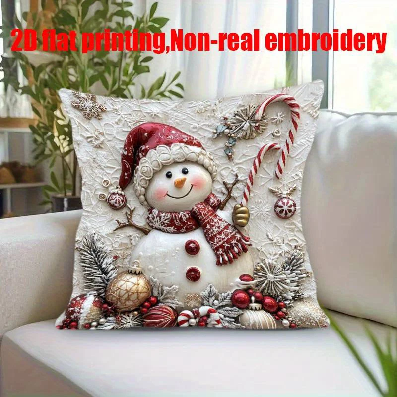 غطاء وسادة سانتا والغزلان في عيد الميلاد مناسب لغرفة نوم السيارة وغطاء وسادة مزخرف #3