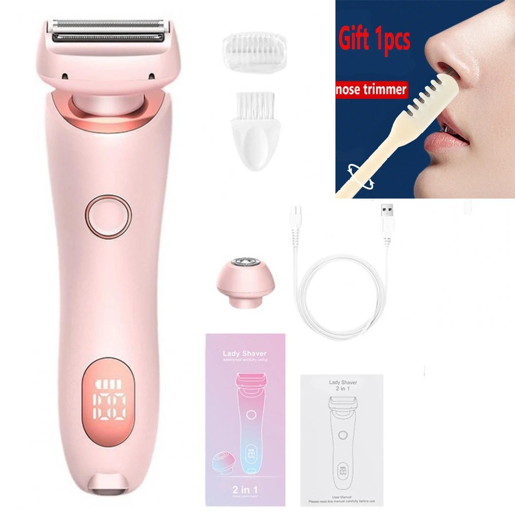 2024 Best Electric Bikini Trimmer Lady Shaver Razors Women Painless Hair Removal Razors Leg Pubic Shaver Female Trimmer Epilator