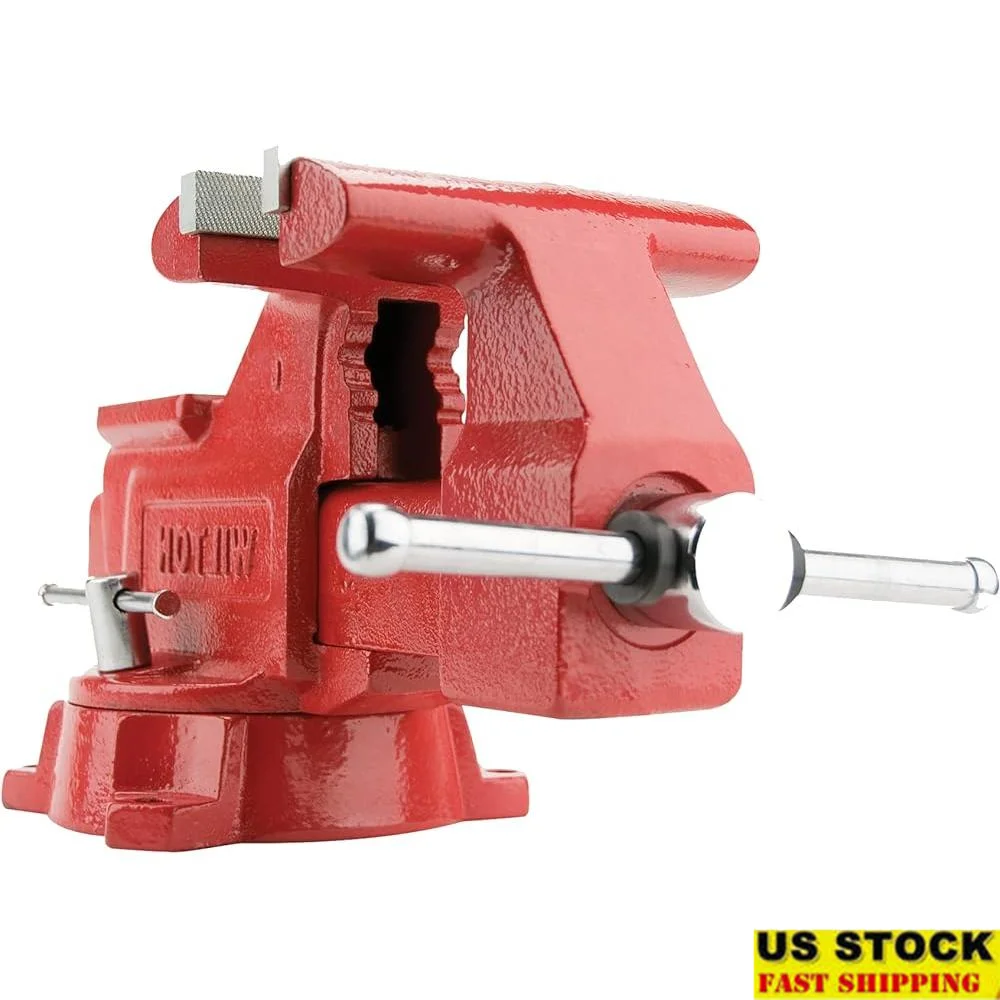 

Heavy Duty 5 Inch Opening Utility Workshop Vise 30 000 psi Cast Iron Swivel Base Durable Finish General Clamping Tool