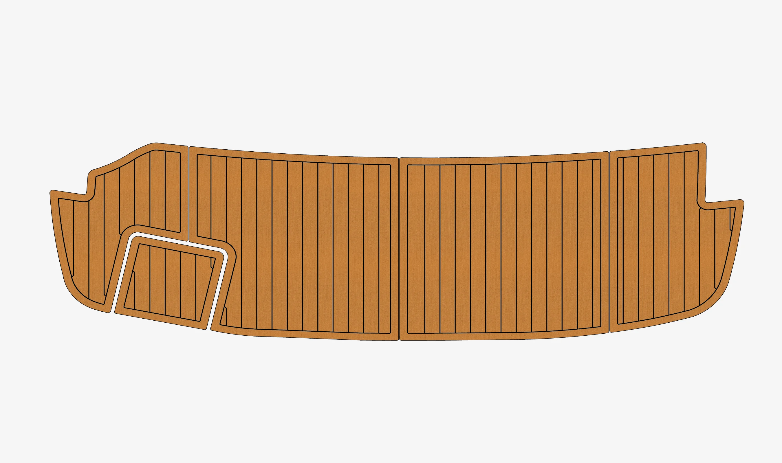 

Non-Slip EVA Faux Teak Marine Mat Self-Adhesive 6mm Yacht Cockpit Pad for 2008 Meridian 54 Boat Decking Easy Install