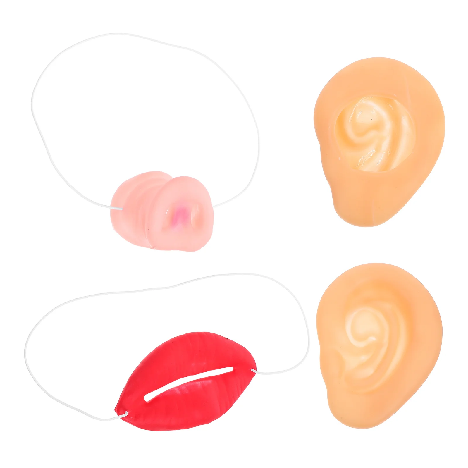 1 Set Realistisches Schweinenasen-Kostüm Weiche Latex-Schweineohren Set für Halloween-Party Kinder Erwachsene Cosplay Bauernhof-Tier-Themen-Event