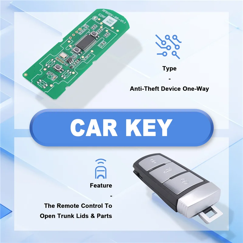 Умный ключ AM-3C0 959 752 BA, 3 кнопки, 434 МГц с чипом ID48 для VW Passat B6 3C B7 Magotan CC, пульт дистанционного управления без ключа 752BA Kigoauto