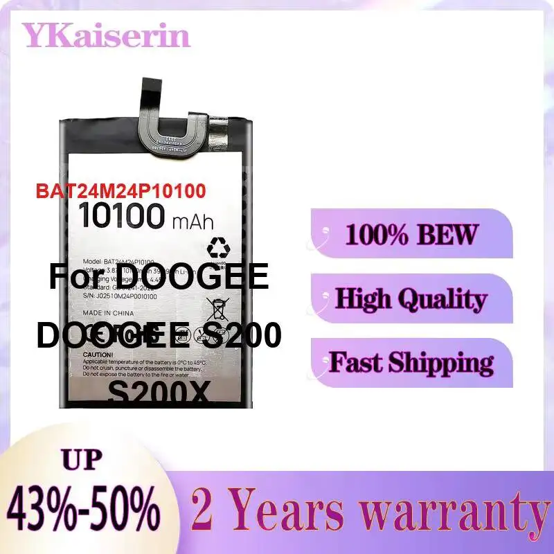 10100mAh For Doogee Doogee S200 S200X Fast Shipping Mobile Phone Battery BAT24M24P10100 Stable Power Supply