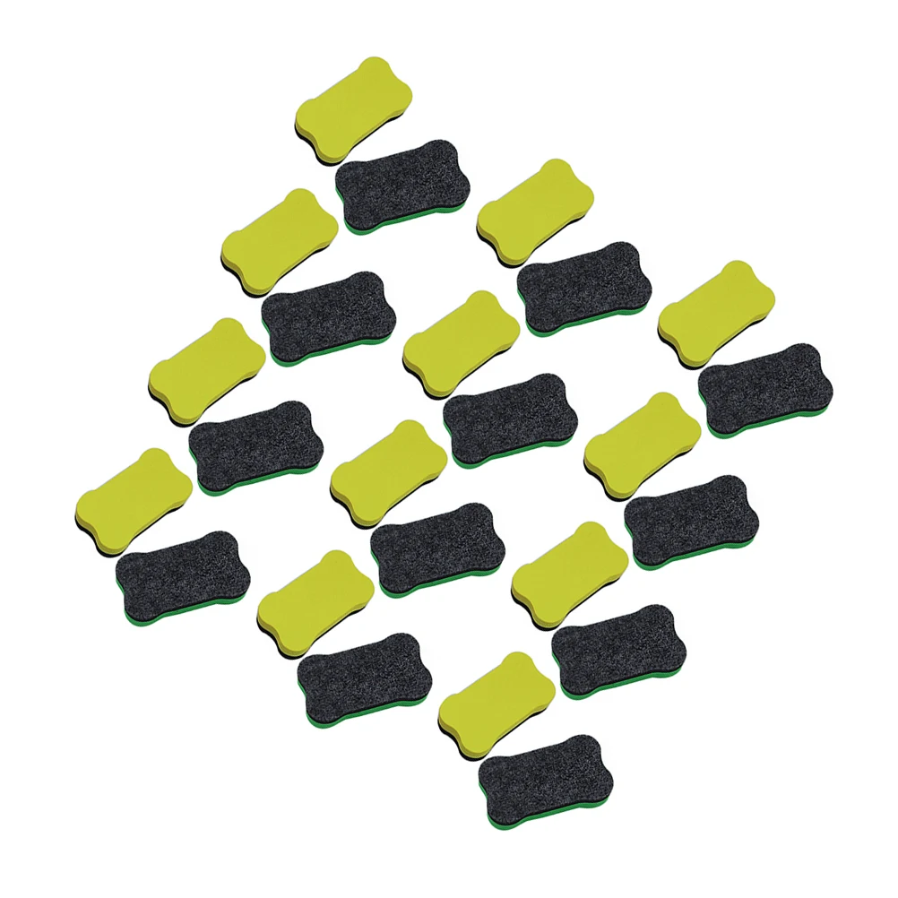 

36 Pcs Magnetic Whiteboard Erasers Lightweight Soft Surface Bone Shaped for School Office Company Dry Erase Boards