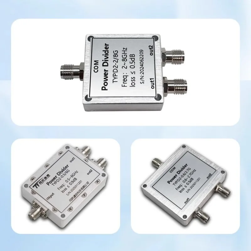 

SMA RF Power Divider/combiner, One-to-two Power Divider, Distribution/combiner, Frequency Band Range Optional