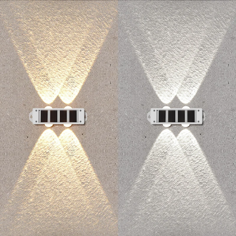 

Pop 4Pcs Solar Wall Lights With Smart Light Sensor – Outdoor LED Lights, 8H Illumination, Auto On/Off For Garden Fence Pathway