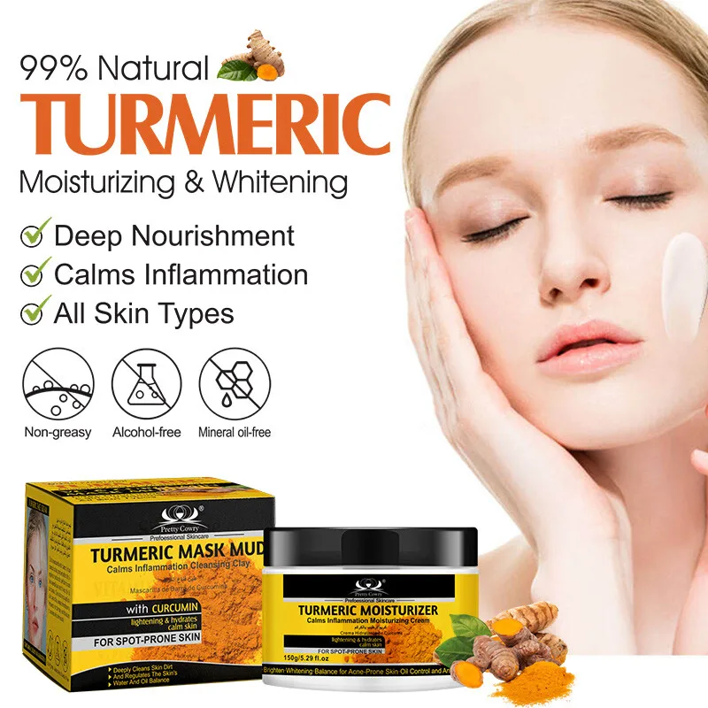 

TURMERIC VC MOISTURIZER CREAM Improves skin radiance Improves acne-prone skin Reduces blackheads Skincare and beauty cream