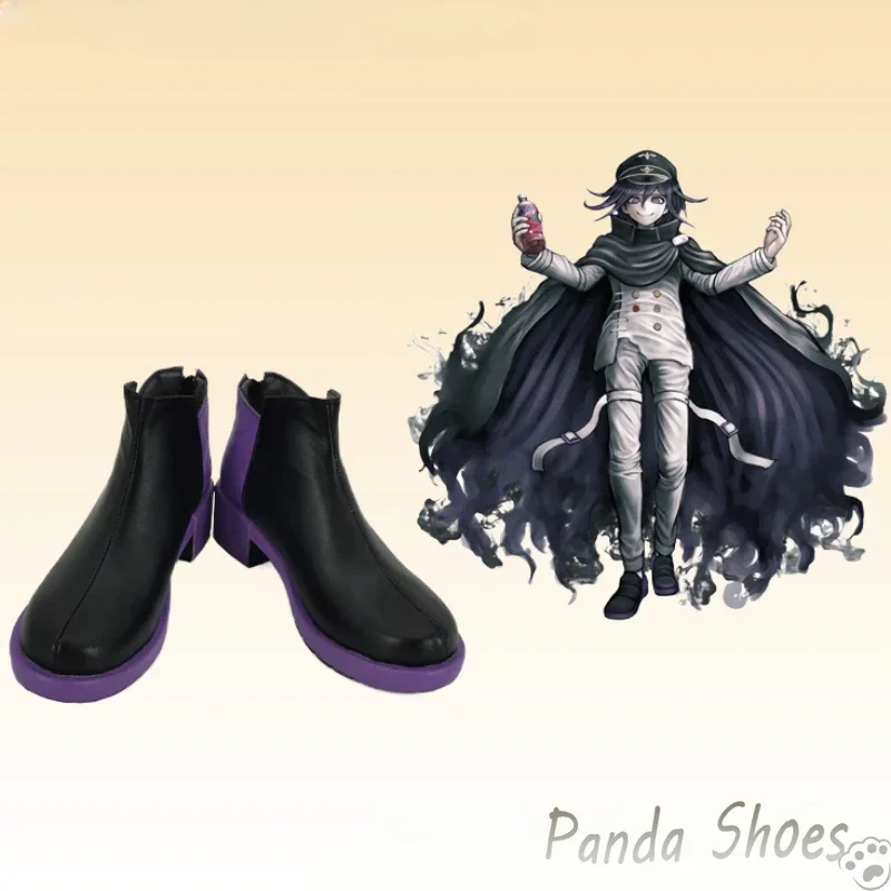 오마 코치치 단간론파 코스프레 신발 애니메이션 게임 코스 블랙 부츠 단간 론파 코스프레 의상 소품 신발 콘 할로윈 파티용