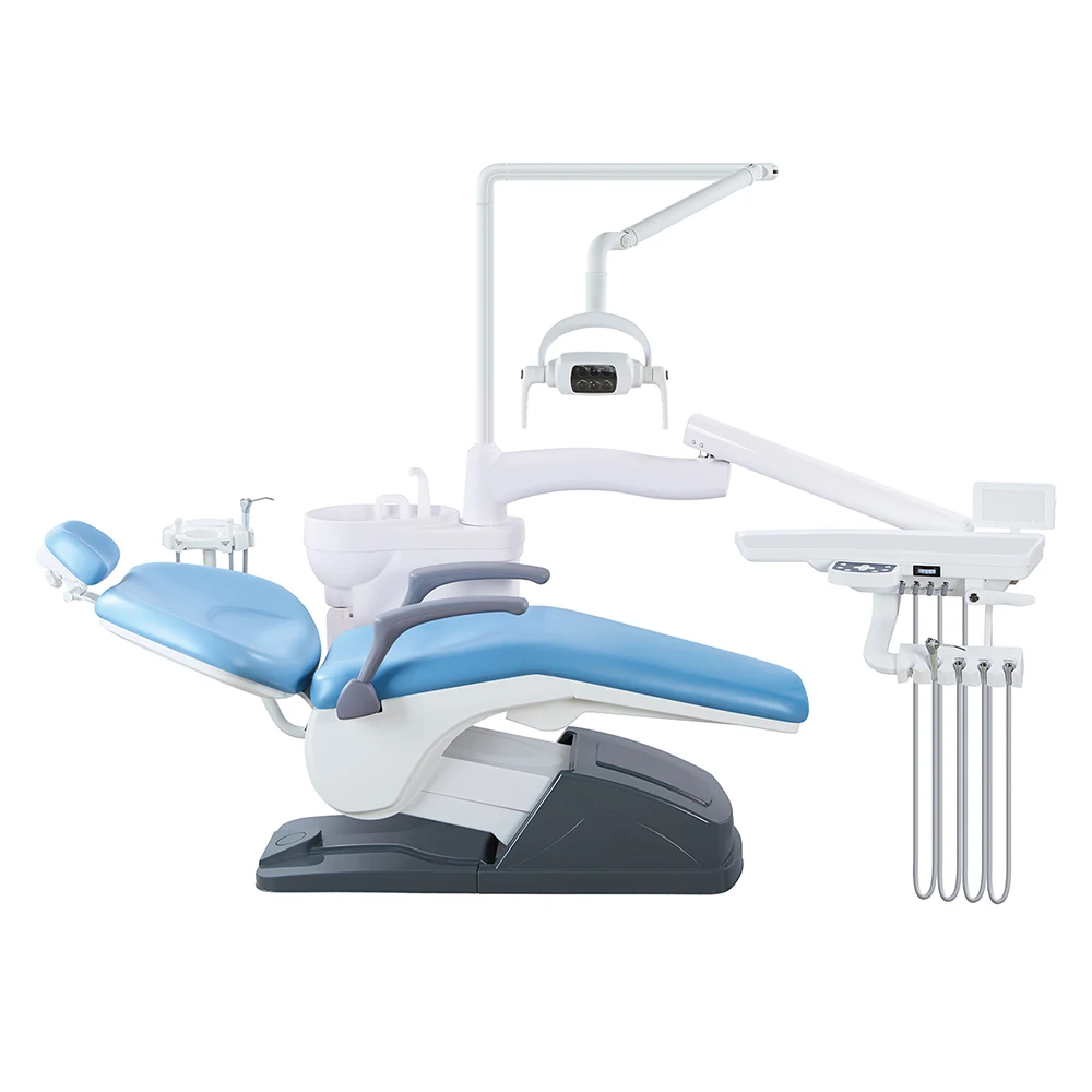 Hospital Dental Unit Full Set High Quality Electric Chair with Dentist Stool