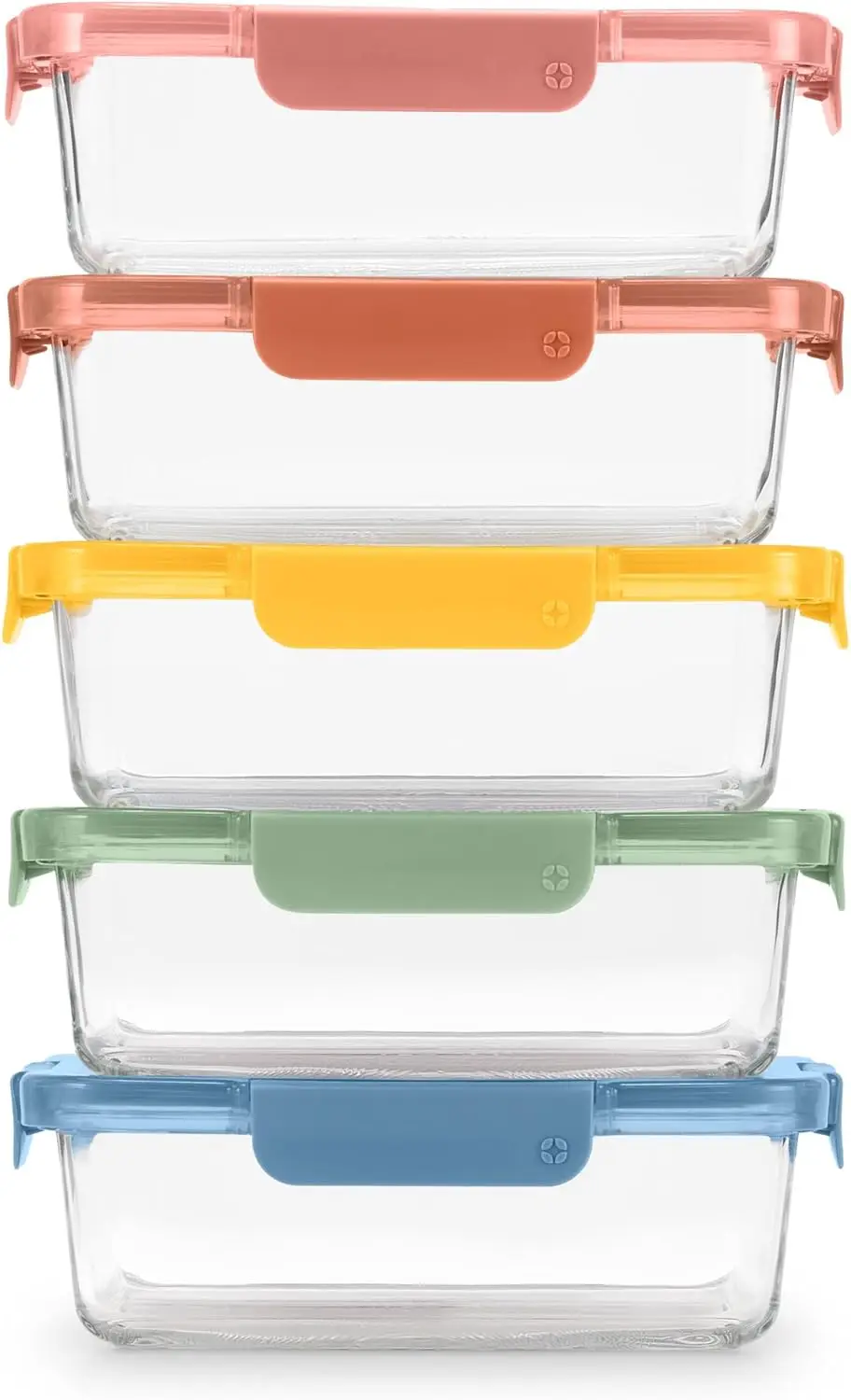 

5-Pack Glass Meal Prep Containers, Leak-Proof & Airtight, Dishwasher/Microwave/Freezer Safe