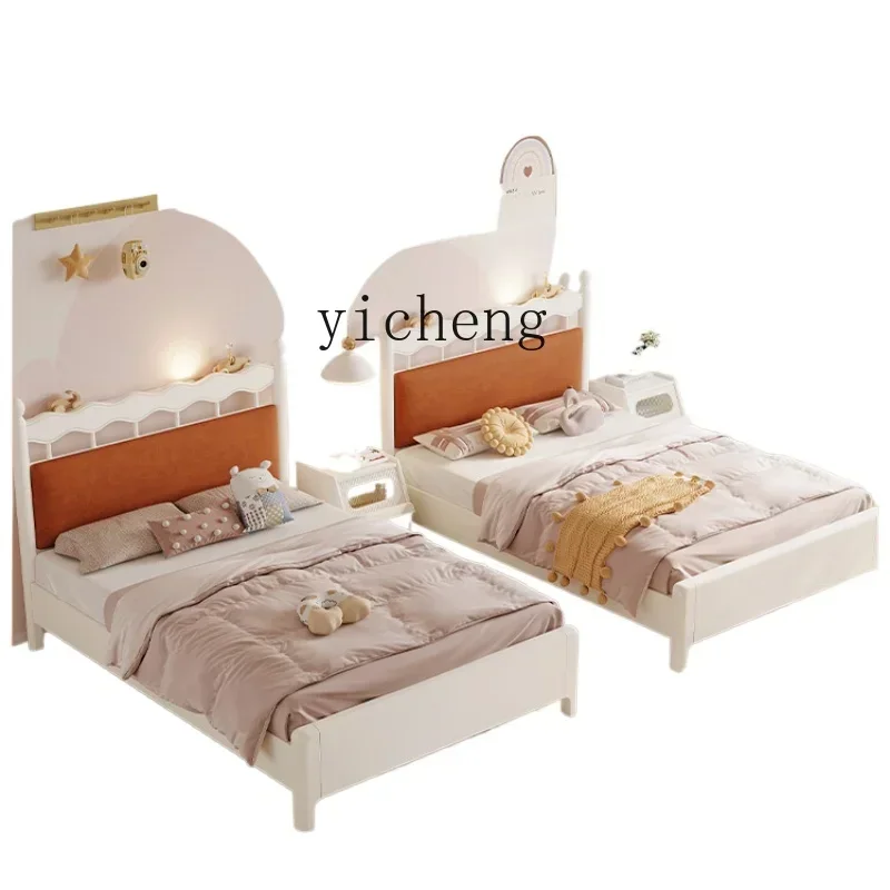 

Kids Bed Full Wood Cream Wind Girl Girl Boy Teen Twins