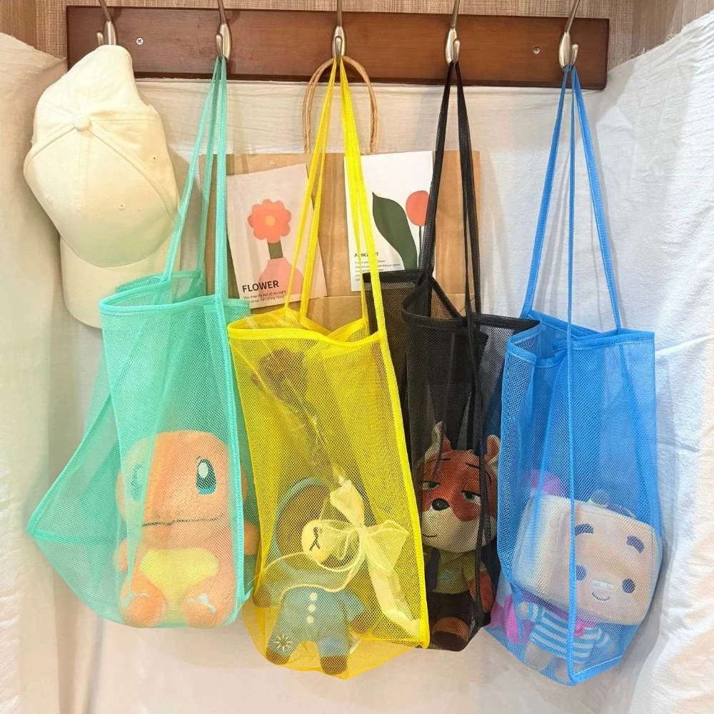 1PC Mesh Beach Bag, Cosmetic Pouch Large Beach Tote for Family Pool Bag for Toys & Vacation Essentials