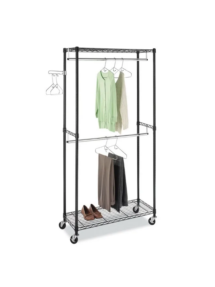 Closet Organizer Garment Rack Clothes Hanger Home Shelf Heavy Duty Furniture Garment Racks RT