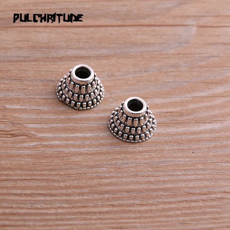 10pcs 9*14*14mm Two Color Receptacle Hollow Flower Oval DIY Spaced Jewelry Accessories Charms For Jewelry Making