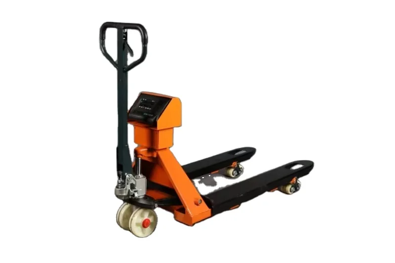 2T Scale Manual hydraulic pallet truck PU wheel manual pallet jack truck with scale