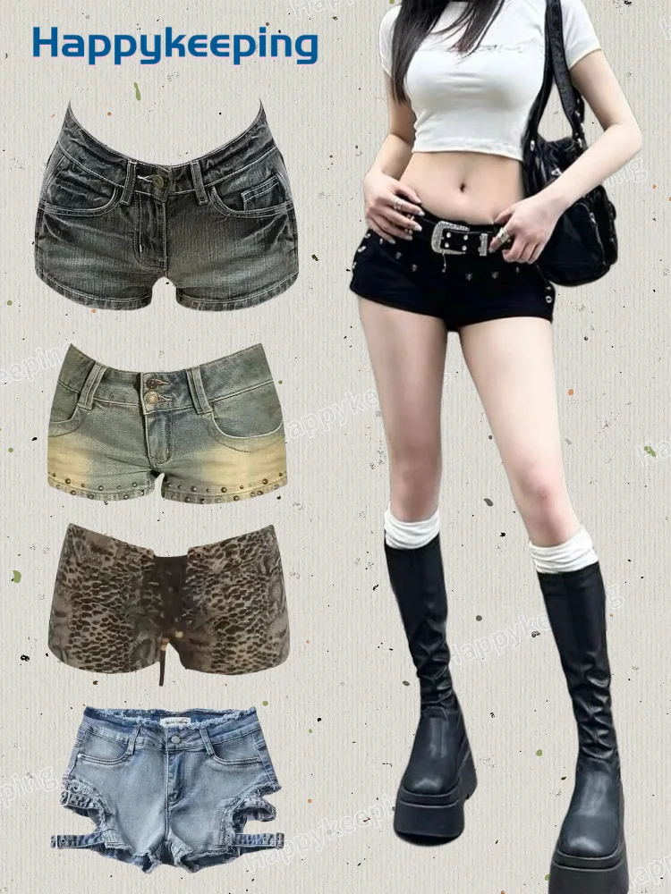 Harajuku Women's Jeans Shorts Y2k Grunge Vintage Streetwear Beach Jorts Clothes 2000s Denim Hot Pants Japanese 2026 Summer