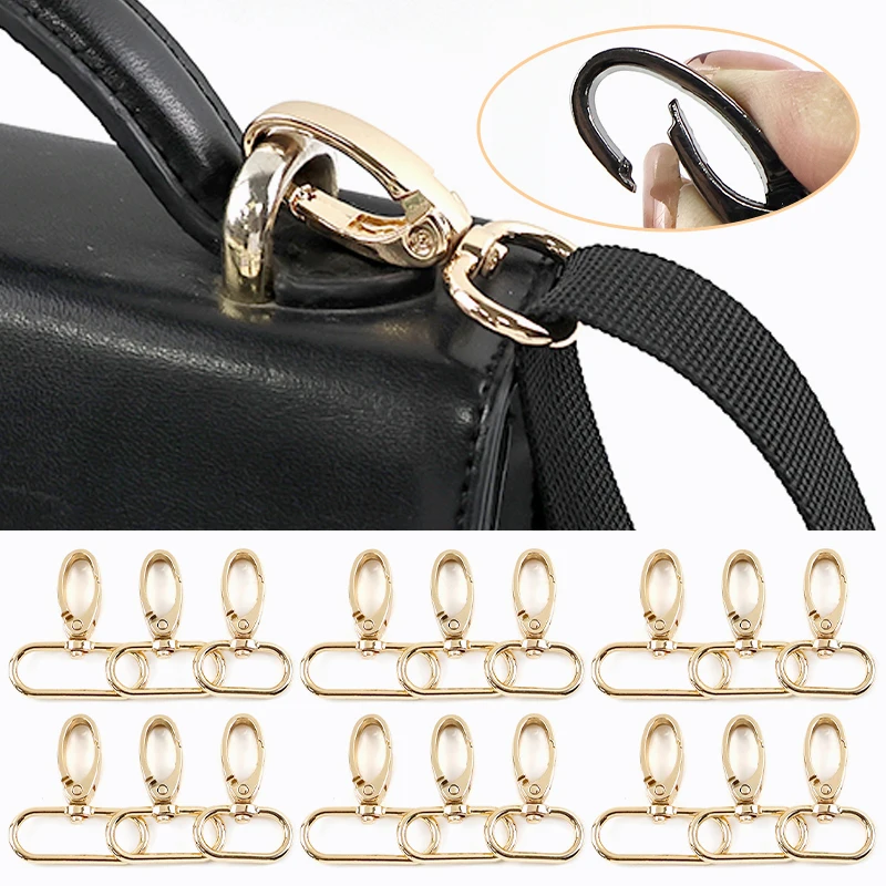 

10Pcs Meetee 13-50mm Swivel Lobster Clasp Metal Bag Strap Buckle Webbing Hook Keychain Trigger Buckles DIY Hardware Accessories