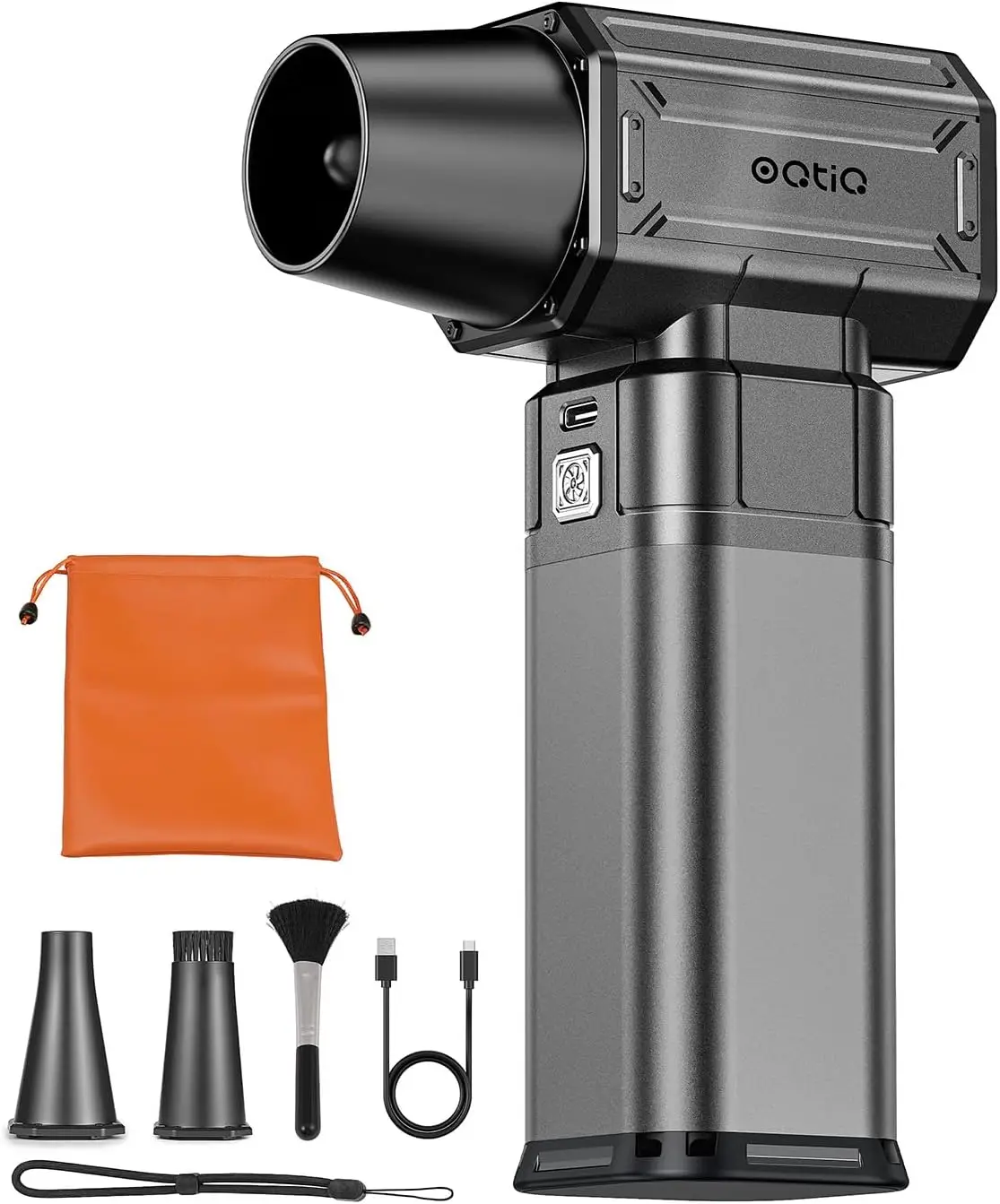 Electric Air Duster with 40mm Motor, 150000RPM, 450g Wind Pressure, Cordless and Adjustable for Computer, Keyboard, Home Clean