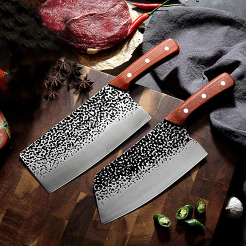 

Kitchen Knife Household Stainless Steel Chef Meat Butcher Knife Chinese Handmade Forge Slicing Knife Cleaver Chopper Cutter Tool