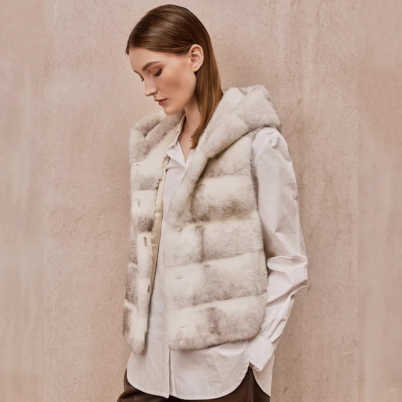 Ftangaiur الشتاء استيراد الصليب سوان المخملية فرو منك سترة معطف مع الفراء هود سترة المنك معطف المرأة لينة الطبيعية ريال فرو المنك معاطف