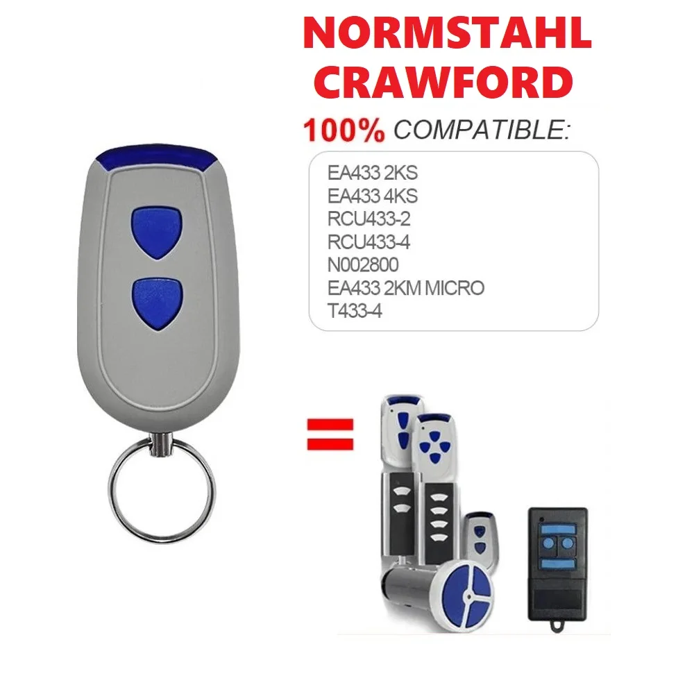 

EA433 Normstahl/Crawford EA433 Gate Door Remote Control with 433,92 MHz Rolling Code Garage Door Control Transmitter Opener Key