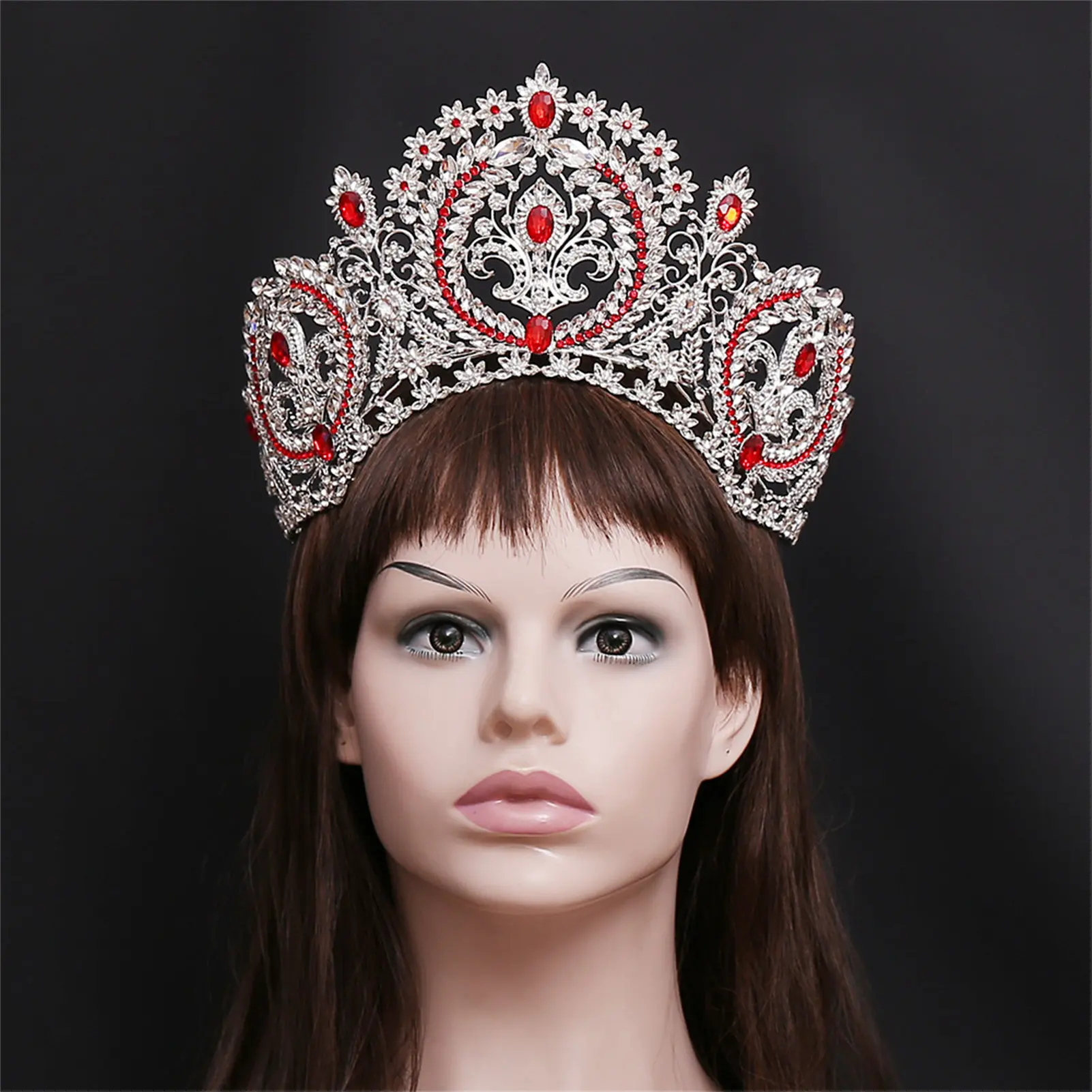 Wedding Crown Rhinestone Headband Full Glittering Hollow Tiaras Bridesmaid Party Headpiece Luxury Engagement Hair Jewelry Gfits