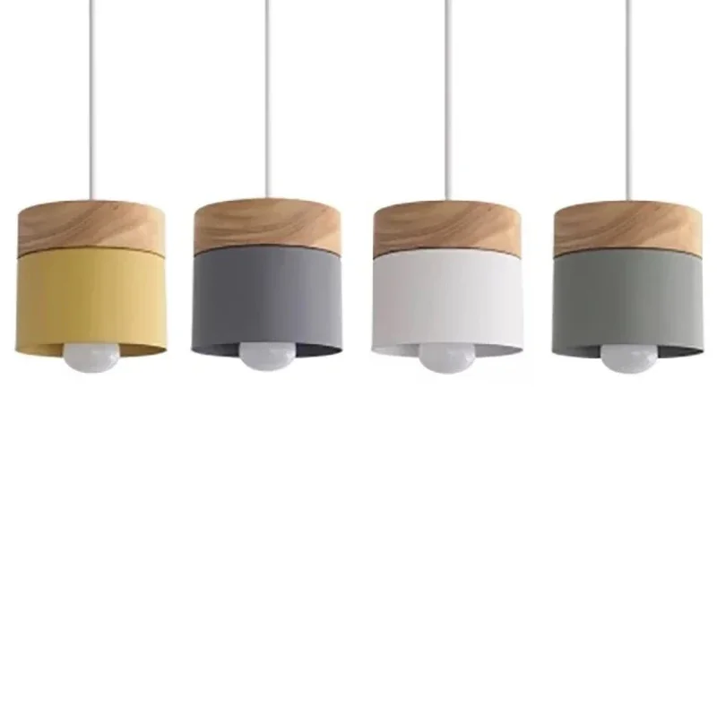 Nordic Creative Modern Iron Art Corridor Light Single Head Bedroom Bedlight Macaron Small Pendant Light - view 6