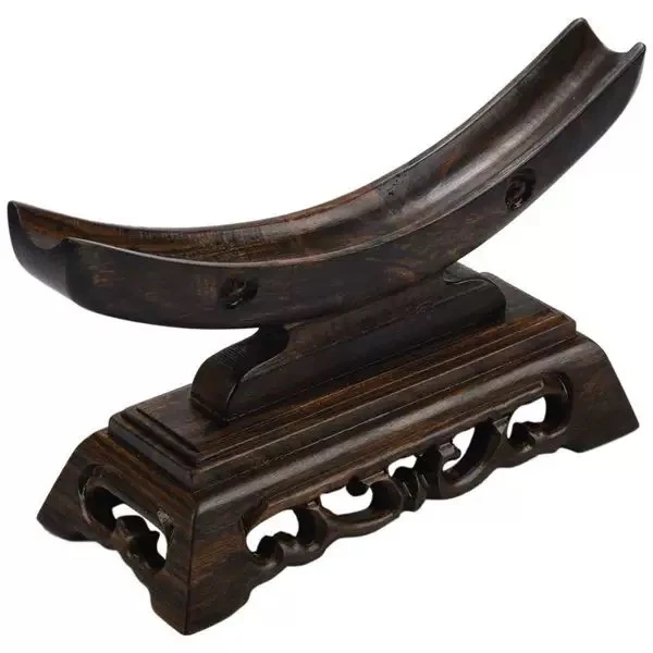 Wood Sword Stand Solid  Display Katana  Holder Crescent Shape for General  Household Storage Rack