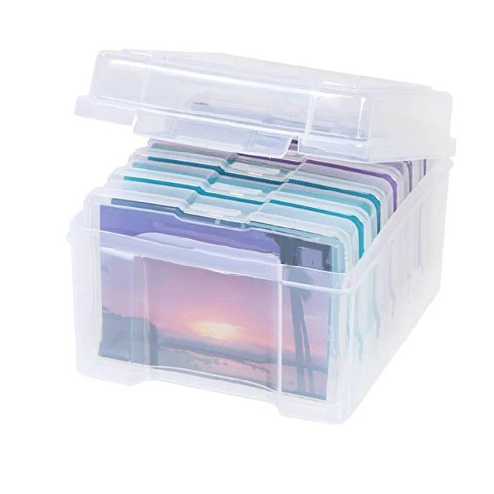 Photo Storage Boxes 4x6inch Photograph Picture Album Organiser Craft Container For Craft Office Supplies Stickers Jewelry Storag