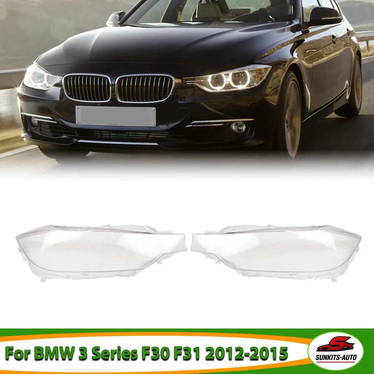 

For BMW F30 3 Series 328i 320i 325i 2012 2013-2015 Headlight Lens Cover Headlamp Shell Car Front Lamp Shade Headlights Lampshade