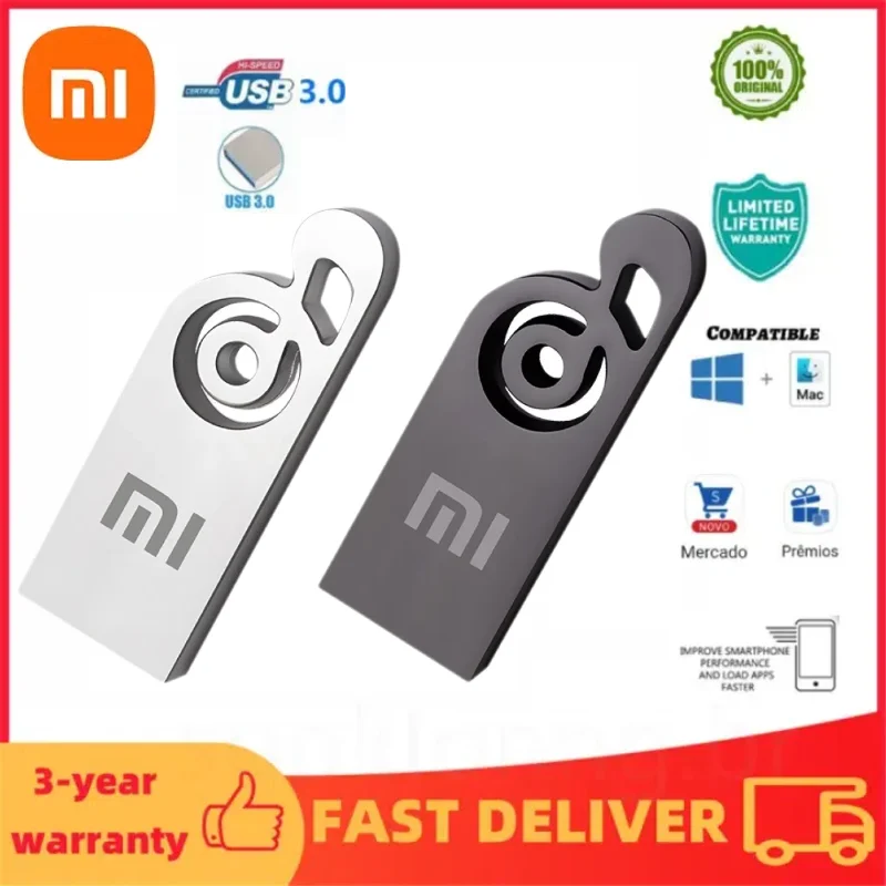 Xiaomi USB Flash Drive Mini Metal Usb 2 Tb Real Capacity Memory Pen Drive Creative Business Gift Storage U Disk Pendrive For Ps5