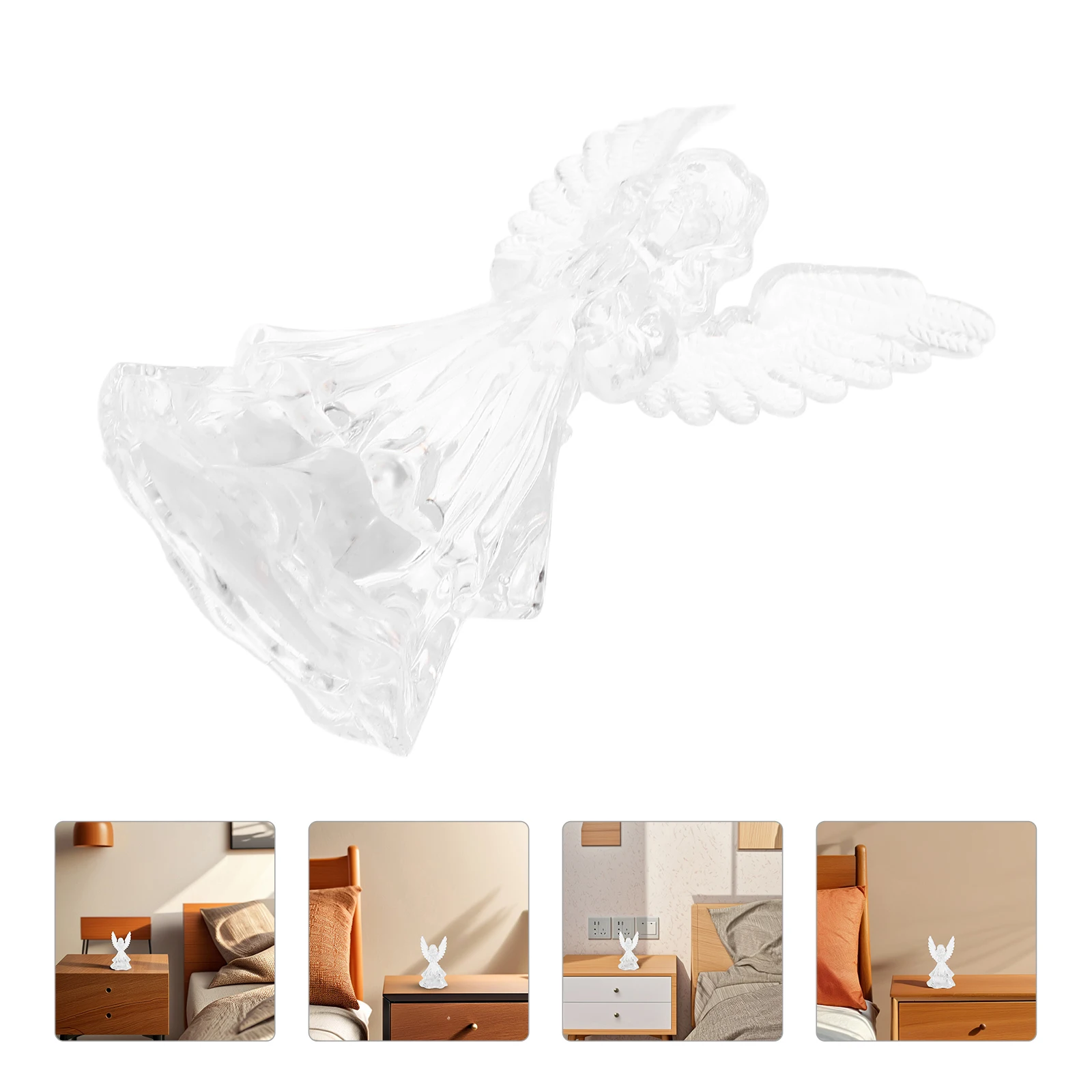 

Crystal Wings Light Acrylic Table Lamp Cute Mini Aesthetic Bedroom Decor LED Glow Gift Tabletop Ornament