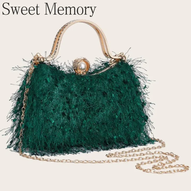 J137 Tassel Versatile Bag Women's Bag New Versatile Cross Shoulder Bag Wedding Bag Handbag 2025 Sweet Memory Dolly Bags