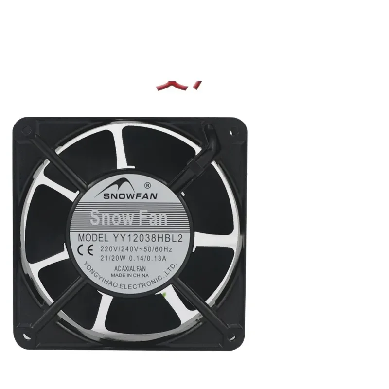 

SNOWFAN YY12038HBL2 Axial Fan for Cabinet Cooling 7 Blades AC220V 12CM 12038