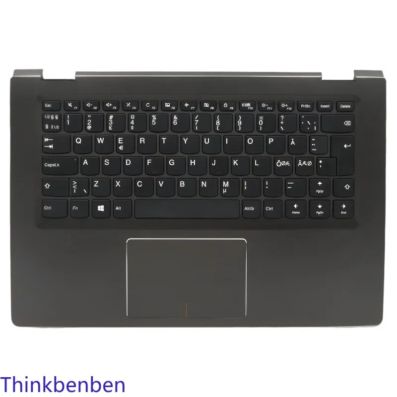 

NDC Nordic Black Keyboard Upper Case Palmrest Shell Cover For Lenovo Yoga 510 14ISK 14IKB 14AST Flex4 1435 1470 1480 5CB0L66102
