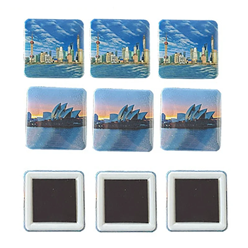 50x50mm Square DIY Blank Pin Button Material Refrigerator Badge Button Making Parts Press Machine Supplies