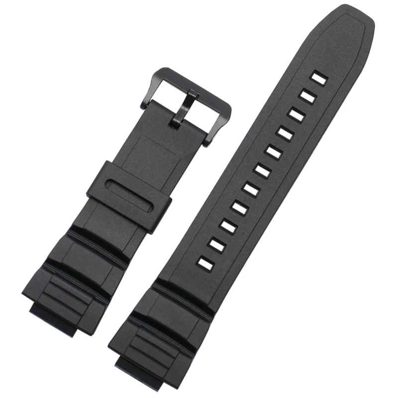 For Casio 5434 MCW-100H/110h W-S220 HDD-S100 Series Waterproof Sweat-Proof Resin Watch Strap Accessories 16mm Wrist Strap