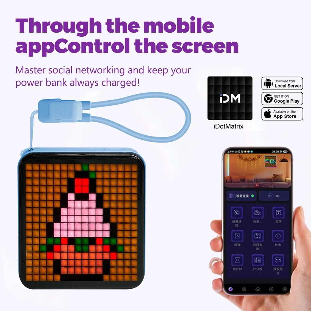 

DIY светодиодная панель дисплея рамка для украшения игровой комнаты Рождественский подарок светодиодный пиксельный экран ночник Bluetooth Smart APP