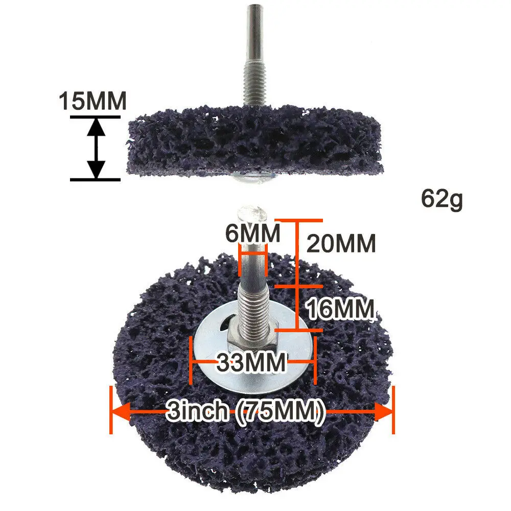 3 Inch 75mm Clean And Strip Disc Rust Paint Welding Spatter Removal For Angle Grinder