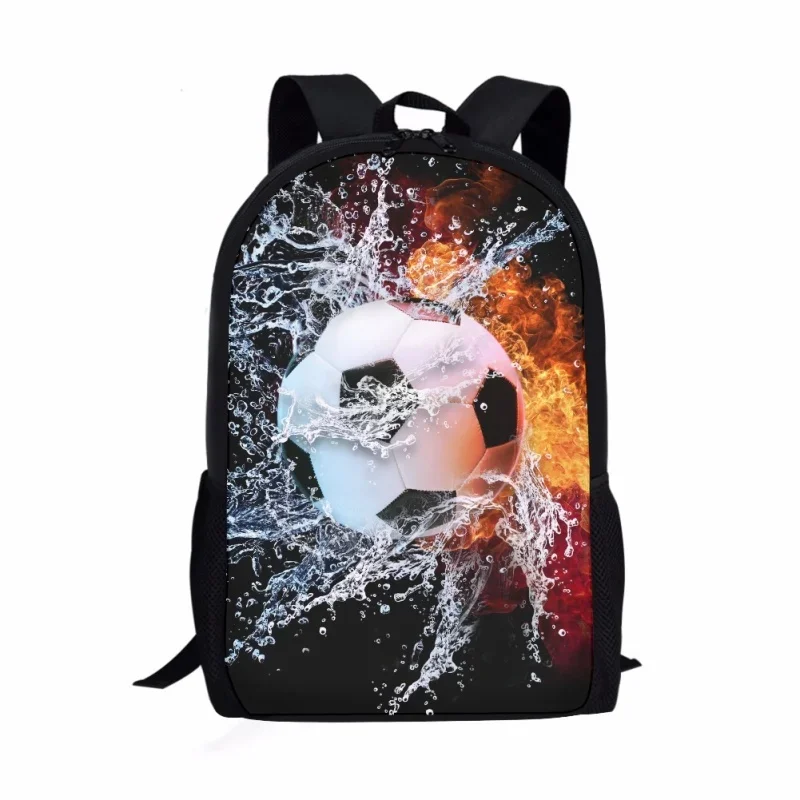 

Football Fire Pattern 3D Print Students School Bag Boys Girls Book Bag Teenager Casual Backpack Women Men Storage Rucksacks