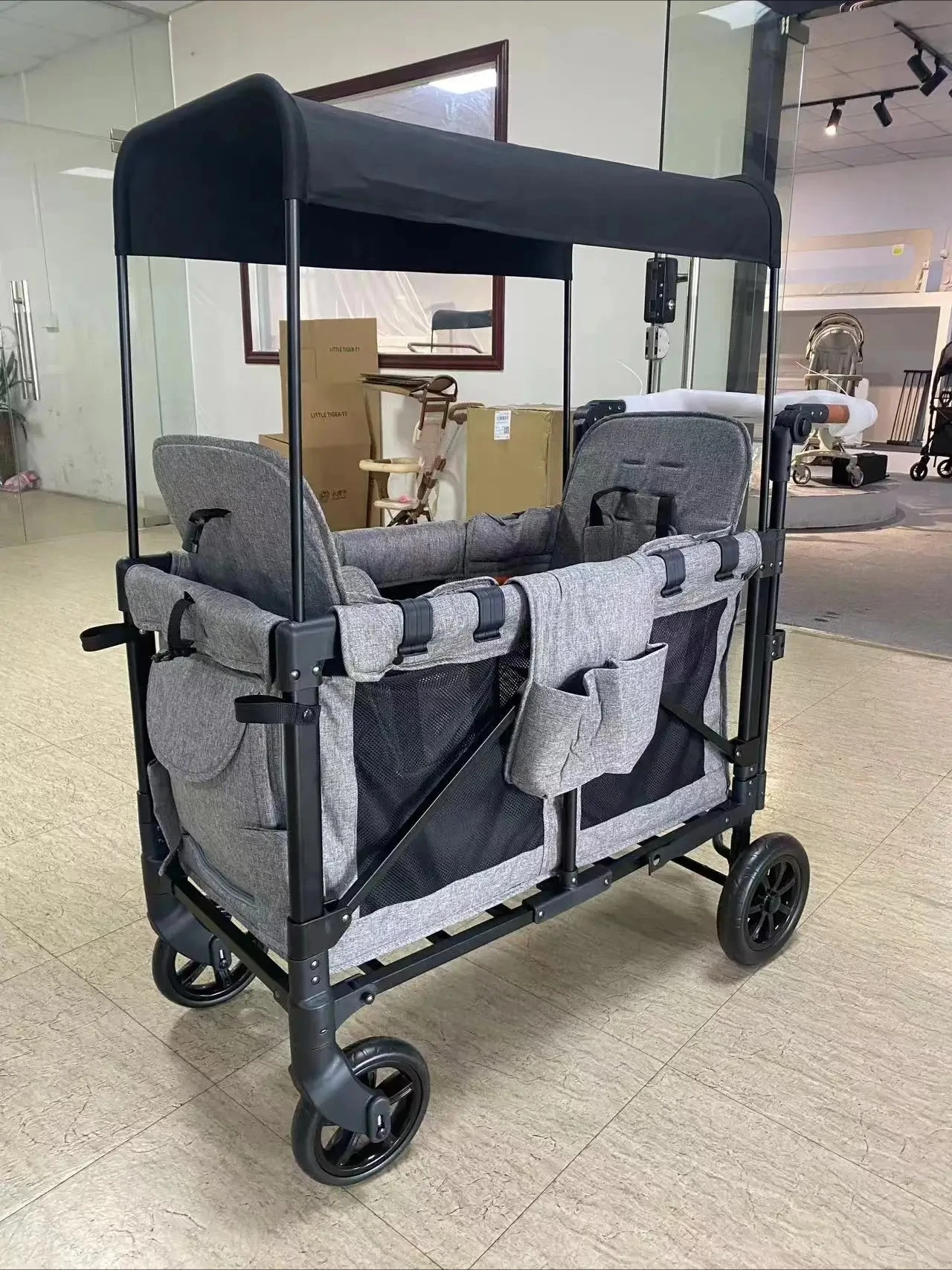 Foldable Beach Picnic Heavy Duty Collapsible Folding Wagon Garden Cart Trolley Camping Cart